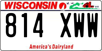 WI license plate 814XWW