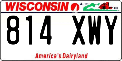 WI license plate 814XWY
