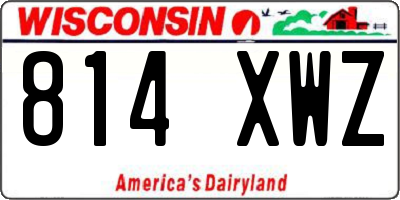 WI license plate 814XWZ