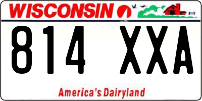 WI license plate 814XXA