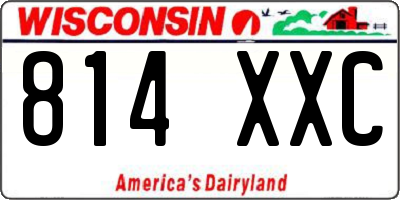 WI license plate 814XXC
