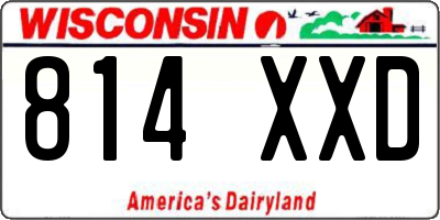 WI license plate 814XXD