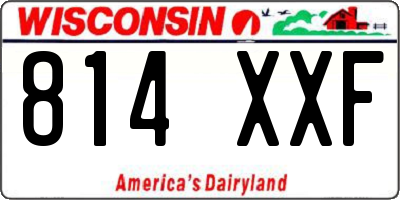 WI license plate 814XXF