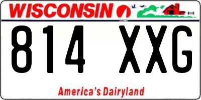 WI license plate 814XXG