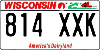 WI license plate 814XXK