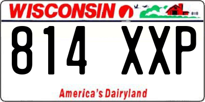WI license plate 814XXP