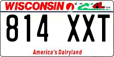 WI license plate 814XXT