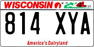 WI license plate 814XYA