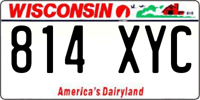WI license plate 814XYC
