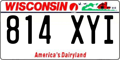 WI license plate 814XYI