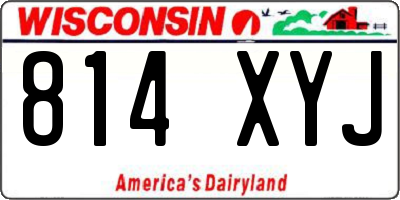 WI license plate 814XYJ