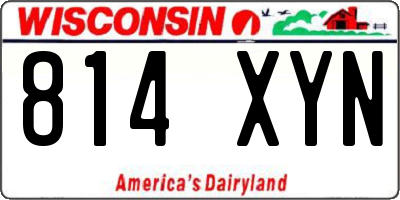 WI license plate 814XYN