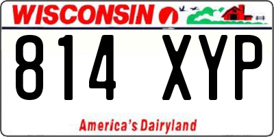 WI license plate 814XYP