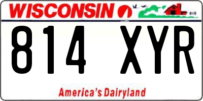 WI license plate 814XYR