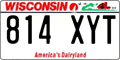 WI license plate 814XYT