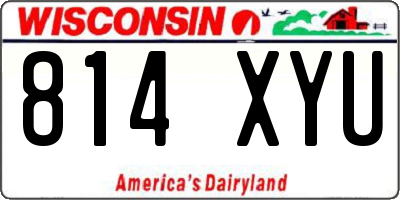 WI license plate 814XYU
