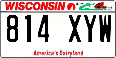 WI license plate 814XYW