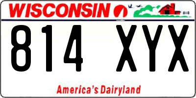 WI license plate 814XYX