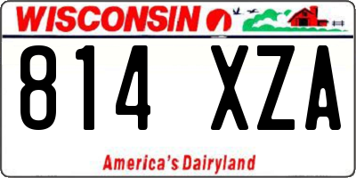 WI license plate 814XZA