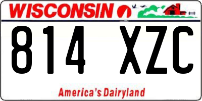 WI license plate 814XZC