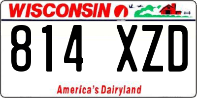 WI license plate 814XZD