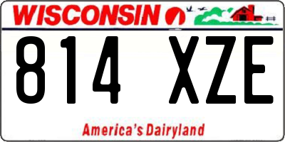 WI license plate 814XZE