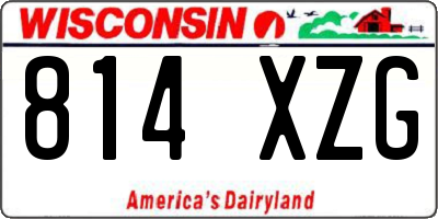 WI license plate 814XZG