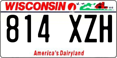 WI license plate 814XZH