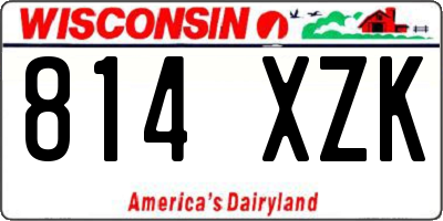 WI license plate 814XZK