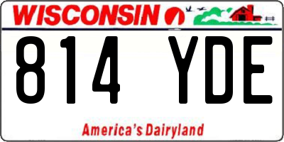 WI license plate 814YDE