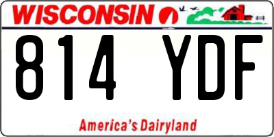 WI license plate 814YDF