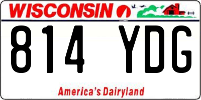WI license plate 814YDG