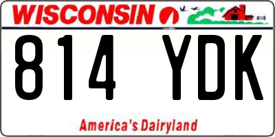 WI license plate 814YDK