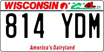 WI license plate 814YDM