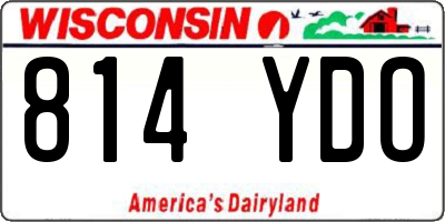 WI license plate 814YDO