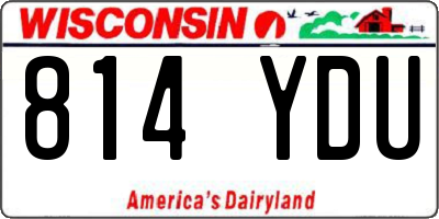 WI license plate 814YDU