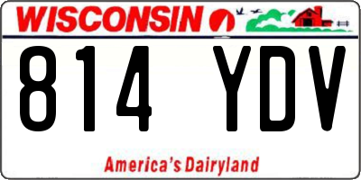 WI license plate 814YDV