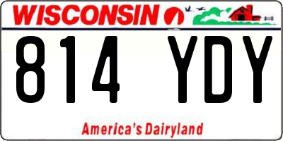 WI license plate 814YDY