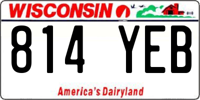 WI license plate 814YEB