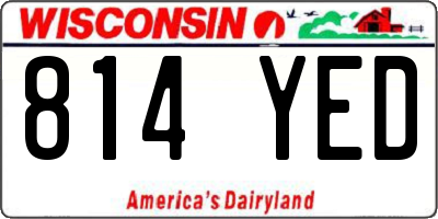 WI license plate 814YED
