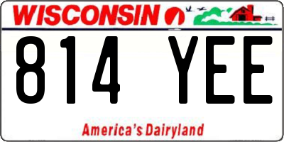 WI license plate 814YEE