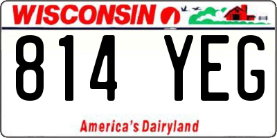 WI license plate 814YEG