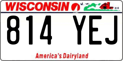 WI license plate 814YEJ