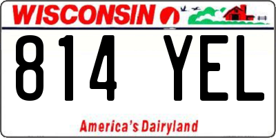 WI license plate 814YEL