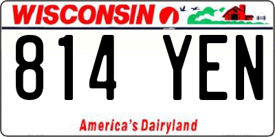 WI license plate 814YEN