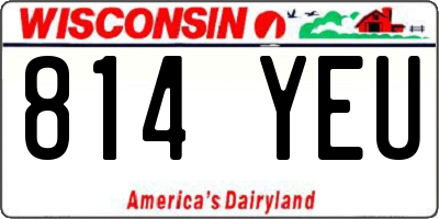 WI license plate 814YEU