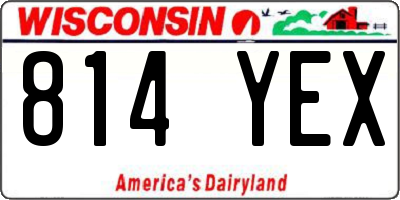 WI license plate 814YEX