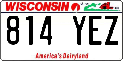 WI license plate 814YEZ