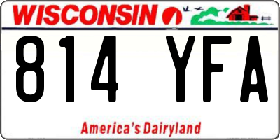 WI license plate 814YFA