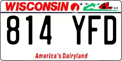 WI license plate 814YFD